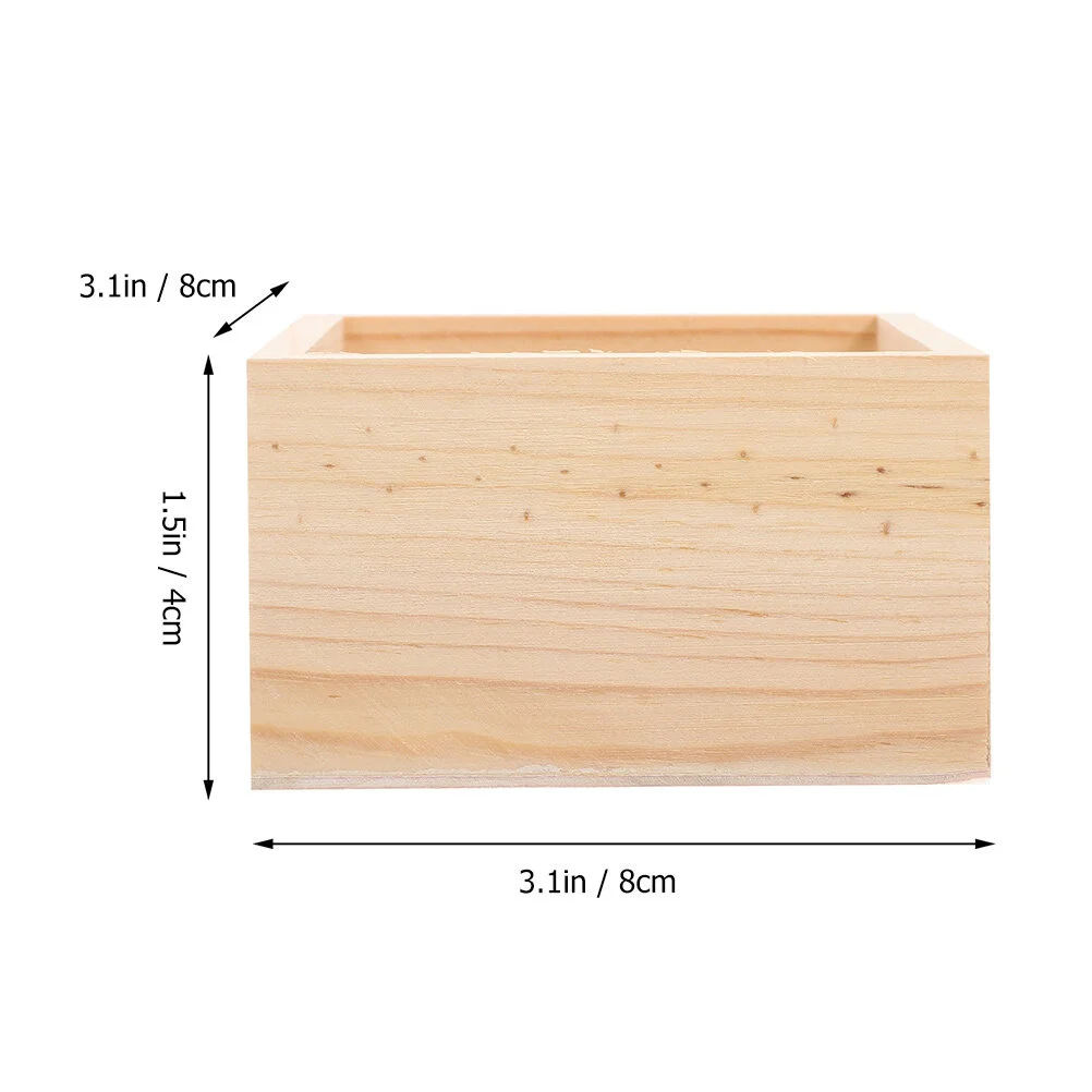

3 Pcs Small Wooden Box Crafts Storage Containers Organizer Jewelry Holder Cases