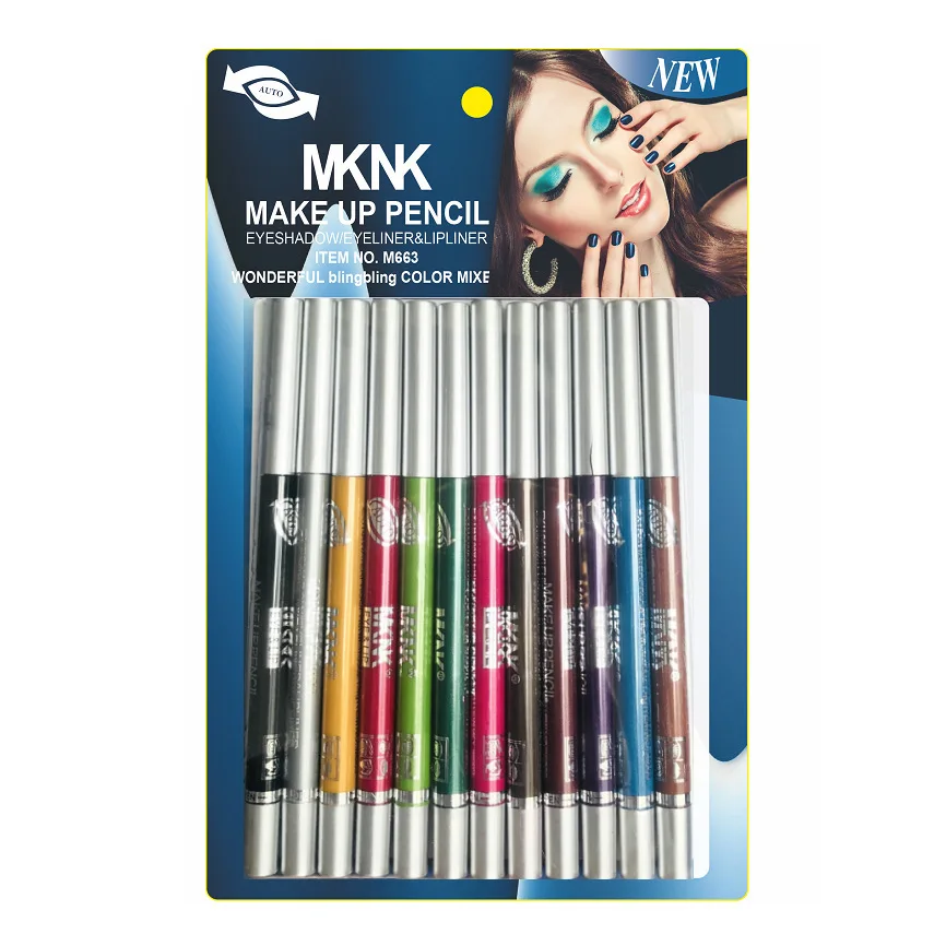 12 шт./набор карандаш-подводка для глаз тени век карандаш бровей водостойкая