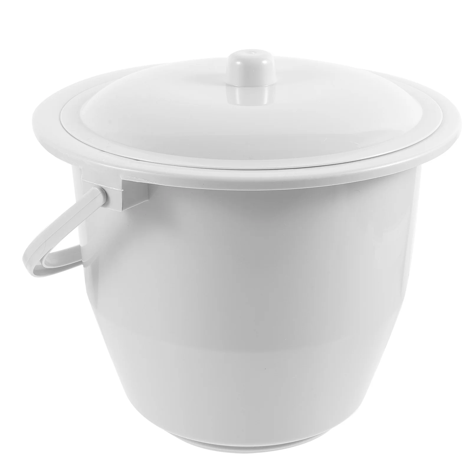 

Unisex Chamber Pot with Lid Spittoon Chamber Bucket Plastic Bedpan Household Night Urine Jug