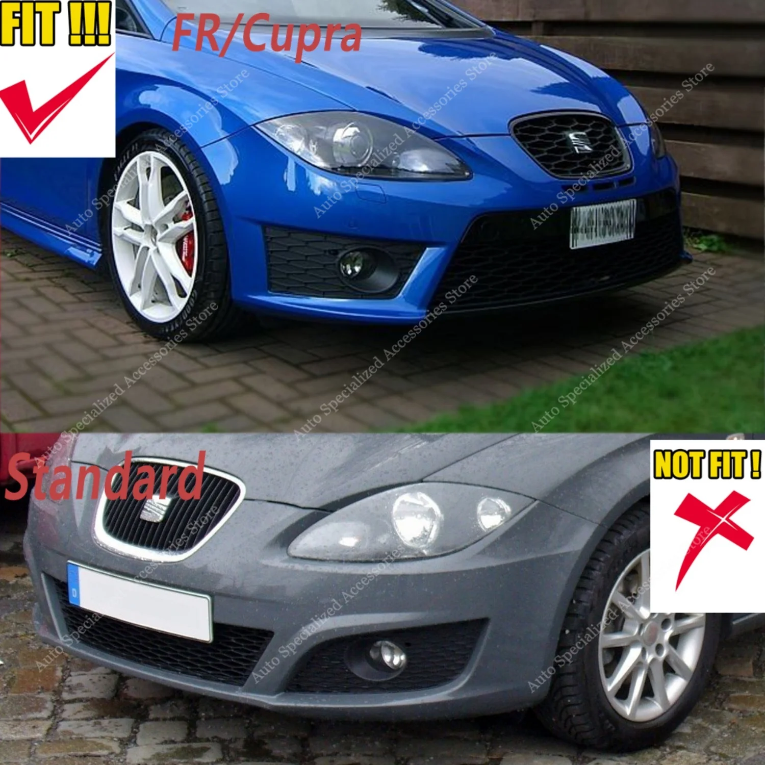 Глянцевый черный передний бампер из АБС-пластика спойлер разделитель диффузор