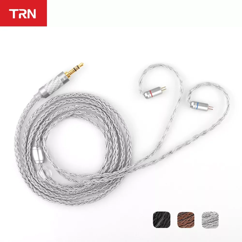 

TRN T2 16 Core Silver Plated HIFI Upgrade Cable 3.5/2.5mm Plug MMCX/2Pin Connector For TRN V80 AS10 AS16 ZS10 AS06 ZST C10 C16