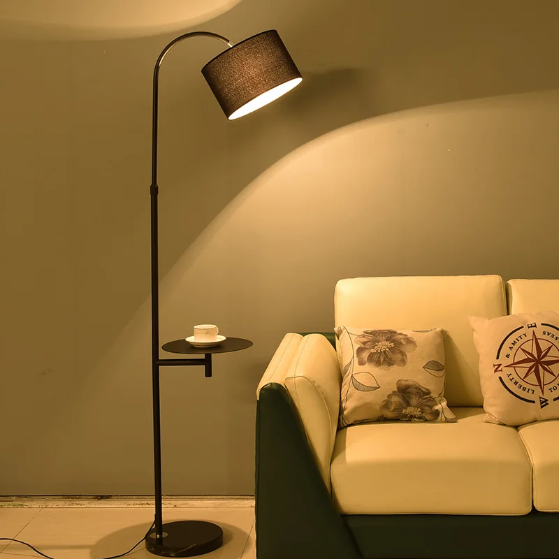 

Warm Lighting Contemporary Floor Lamp Elegant Black Led Dimmable Nordic Floor Lamp Luxury Simple Lampada Da Terra Room Decor