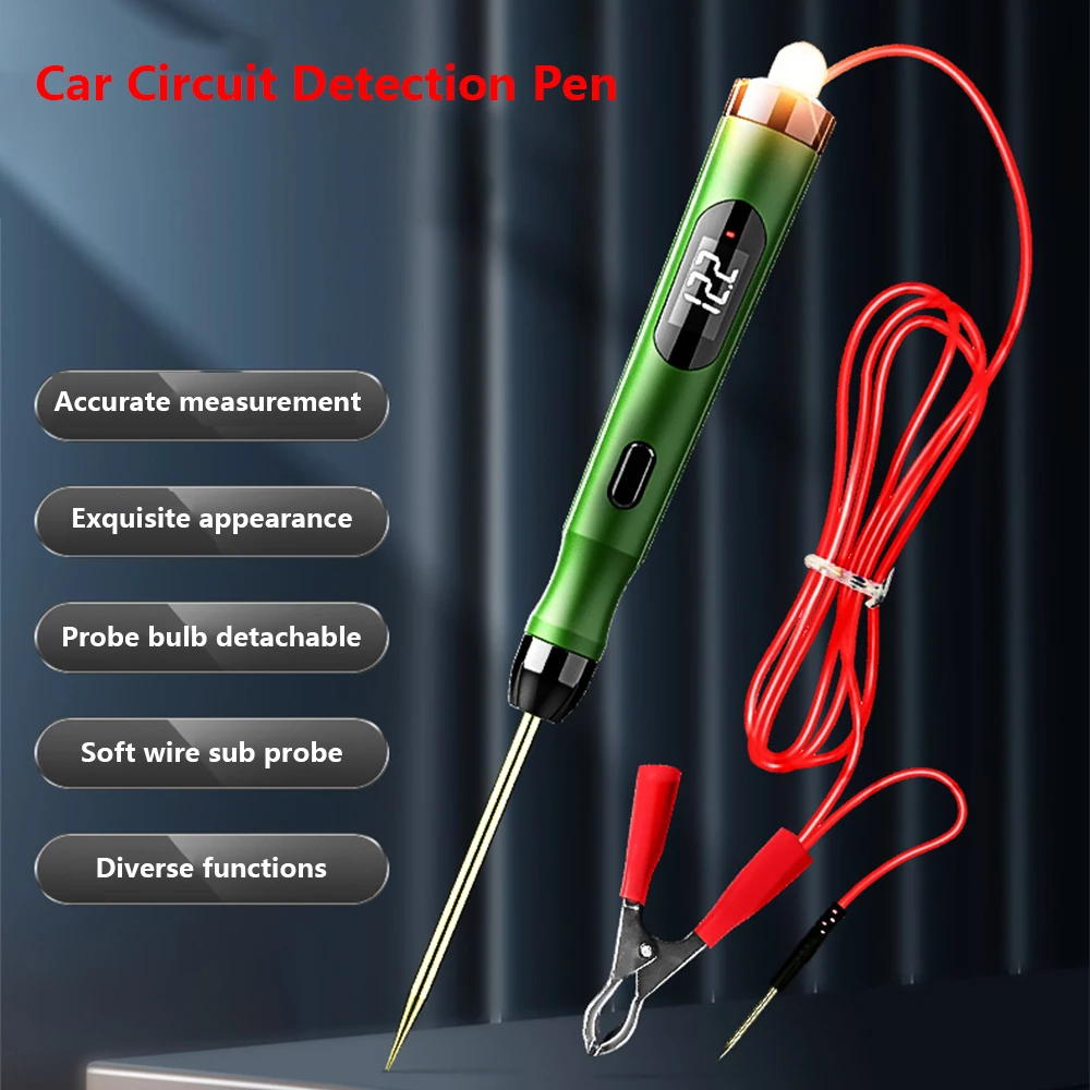

5V-30V Car Electrical Circuit Tester Probe Digital Display Circuit Test Pen Car Circuit Tester Lamp Voltage Test Pen Inspection