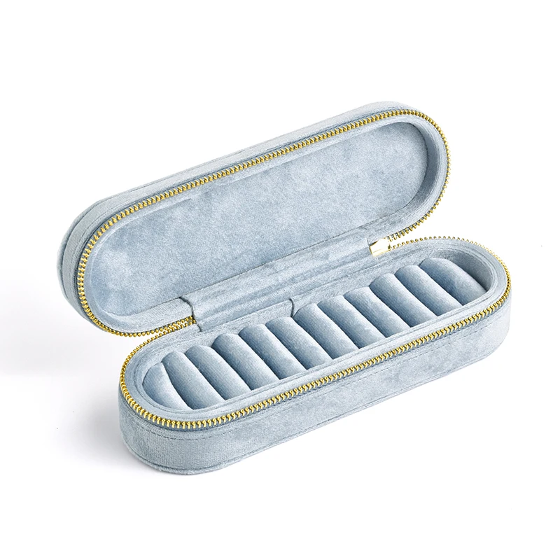 

Бархатная шкатулка TAIMY для ювелирных украшений, роскошный лоток для ювелирных изделий, упаковочная коробка для хранения колец с пользовательским логотипом, органайзер для ювелирных изделий