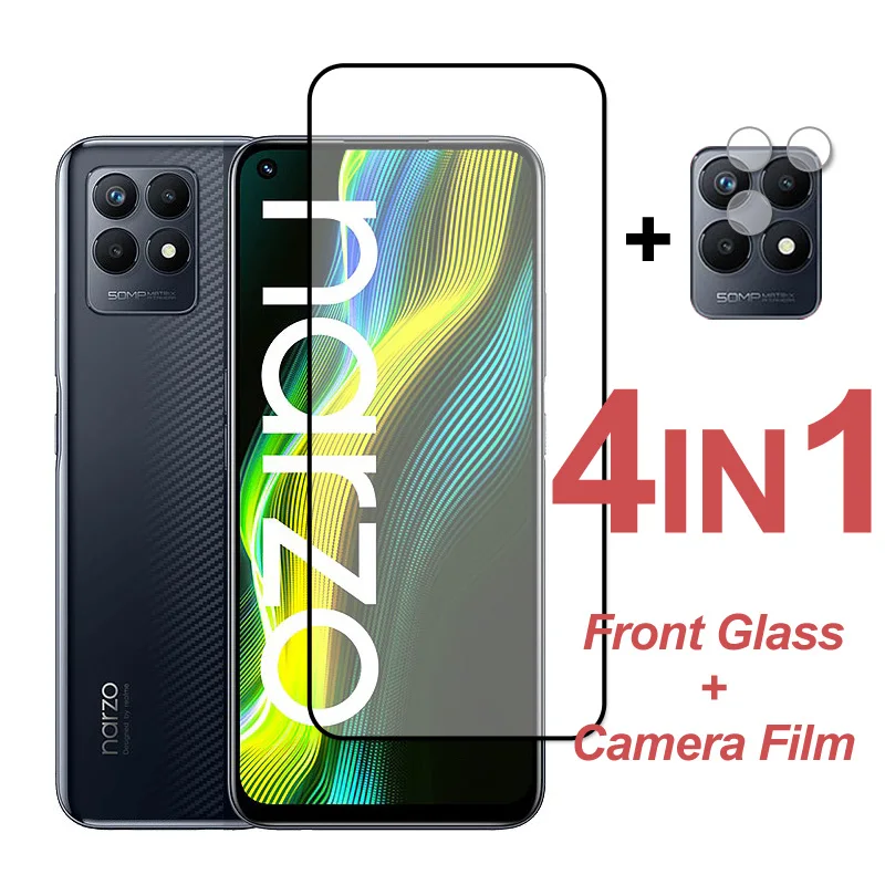 

Protective Glass On Realme Narzo 50 Full Glue Tempered Glass Narzo 50i 50A 30 30A Screen Protector Realme Narzo 50 Camera Film