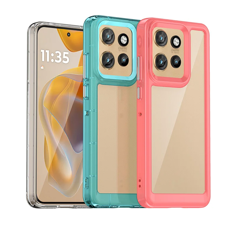 Чехол для Motorola Moto Edge 50 Neo XT2409 силиконовый бампер из ТПУ кристально прозрачный