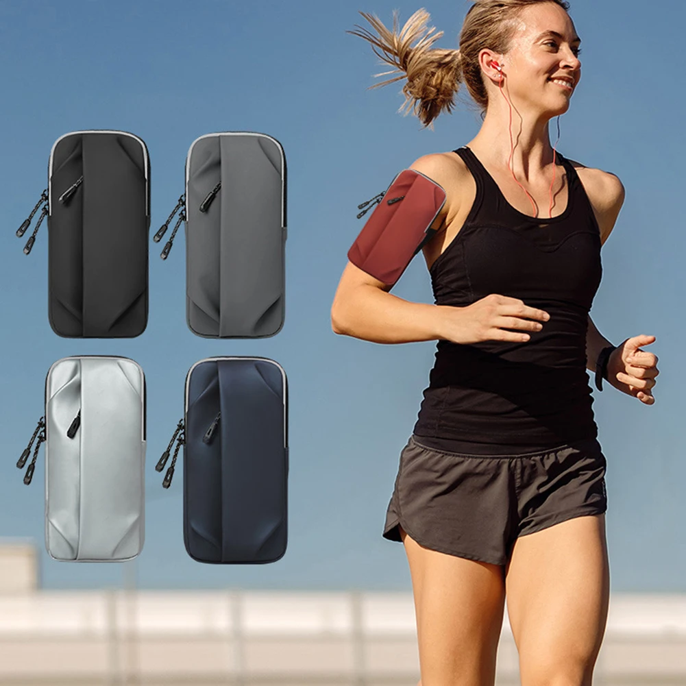 

Casual Wrist Bag Change Purse Mobile Phone Arm Bag Large Capacity Removable Strap Pouch for Outdoor Sports Running Fitness