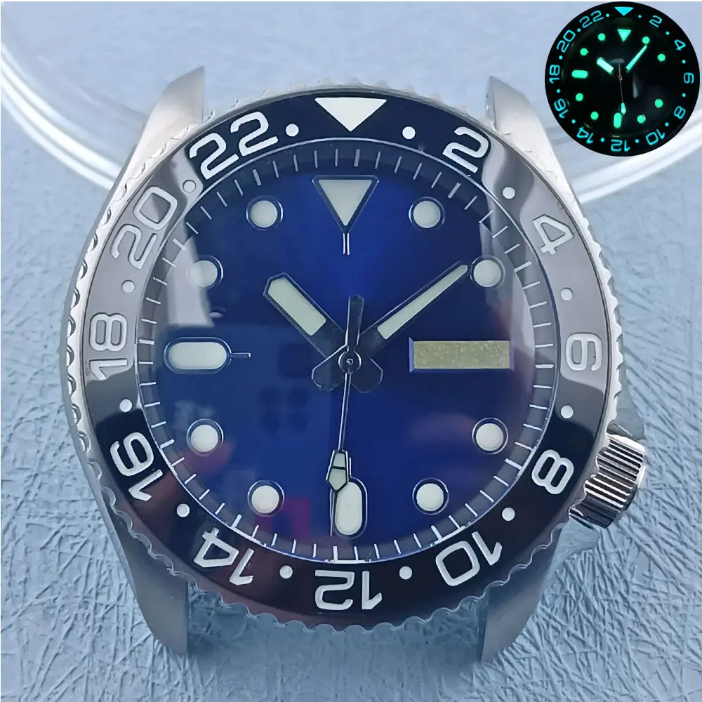 Корпус SKX 007 41 мм подходит для механизма NH 35 36 сапфировое стекло серебряный корпус