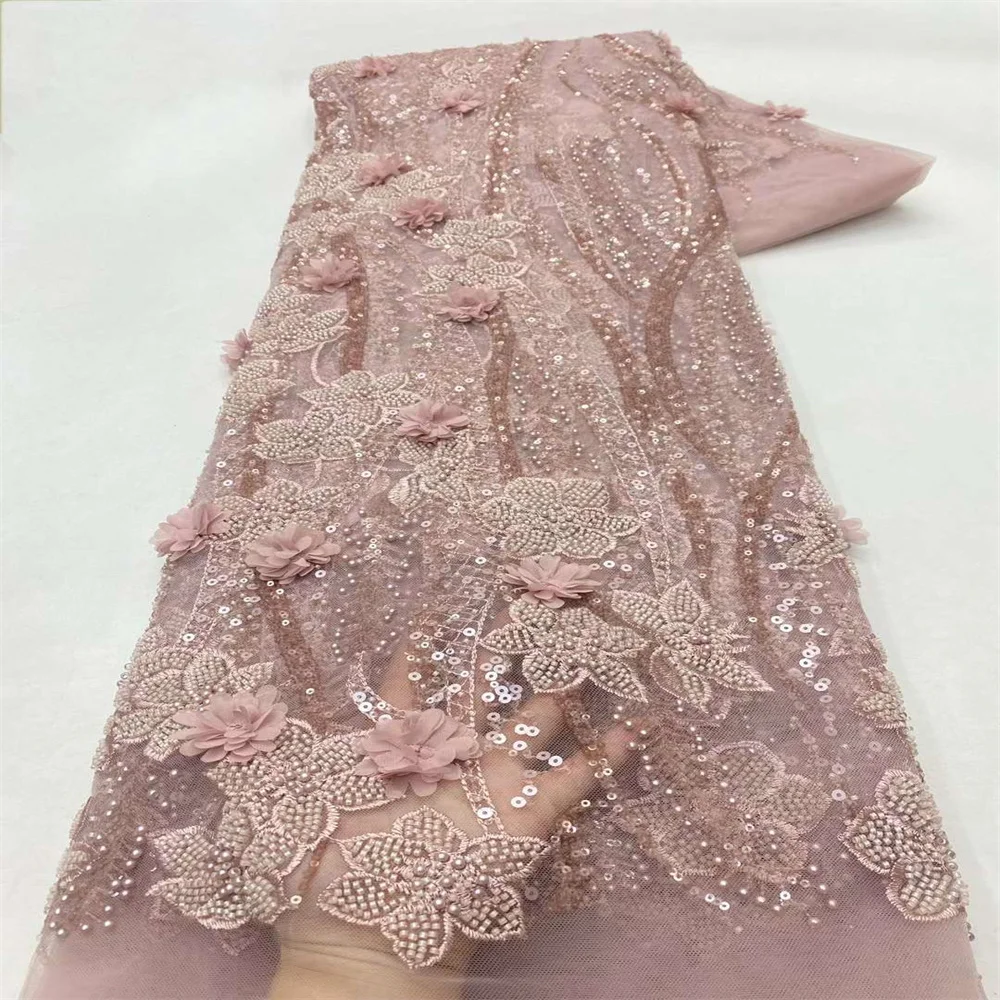 Новое поступление африканская кружевная ткань 2024 Высококачественная вышивка 3D