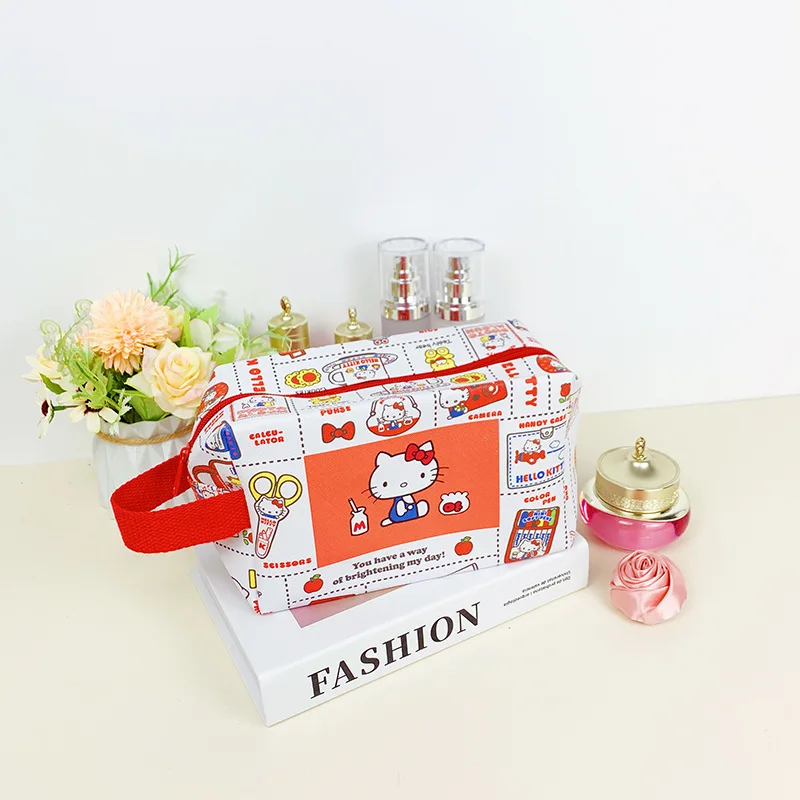 Милая косметичка Kuromi Cinnamoroll большая вместительная дорожная сумка-органайзер для