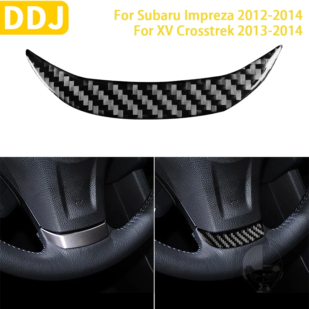

For Subaru Impreza 2012-2014/XV Crosstrek 2013-2014 Accessories Car Carbon Fiber Interior Steer Wheel Chin Trim Sticker