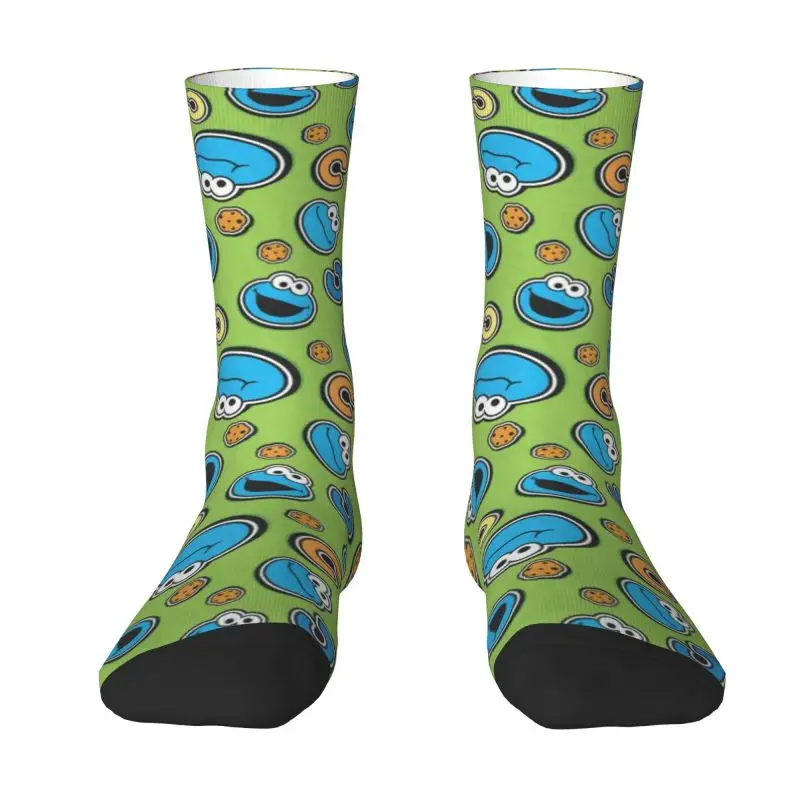 

Носки с изображением печенья и монстра для мужчин и женщин, теплые смешные носки с изображением героев мультфильмов «Улица Сезам»