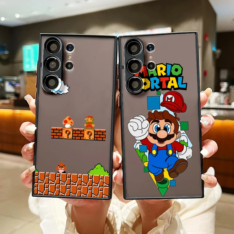 Supers M-Marios милый искусство матовый полупрозрачный для Samsung Galaxy S24 S23 S22 S21 S20 FE S10 S9 S8 Plus