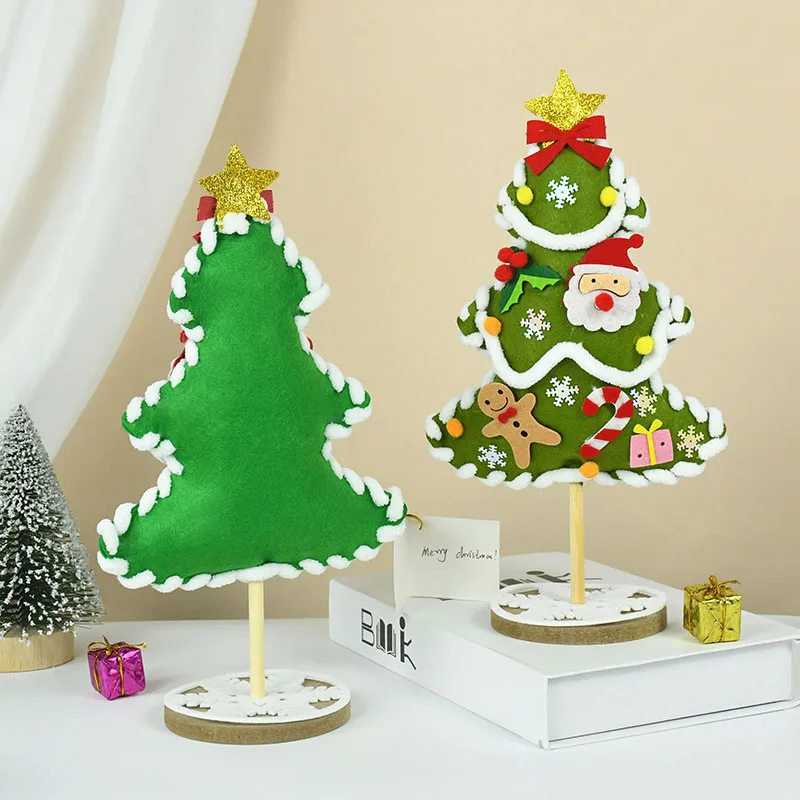 

1set Christmas Tree Child Merry Christmas Decoration Gifts Non-woven Fabric Xmas DIY Material Package Educational Christmas Toys