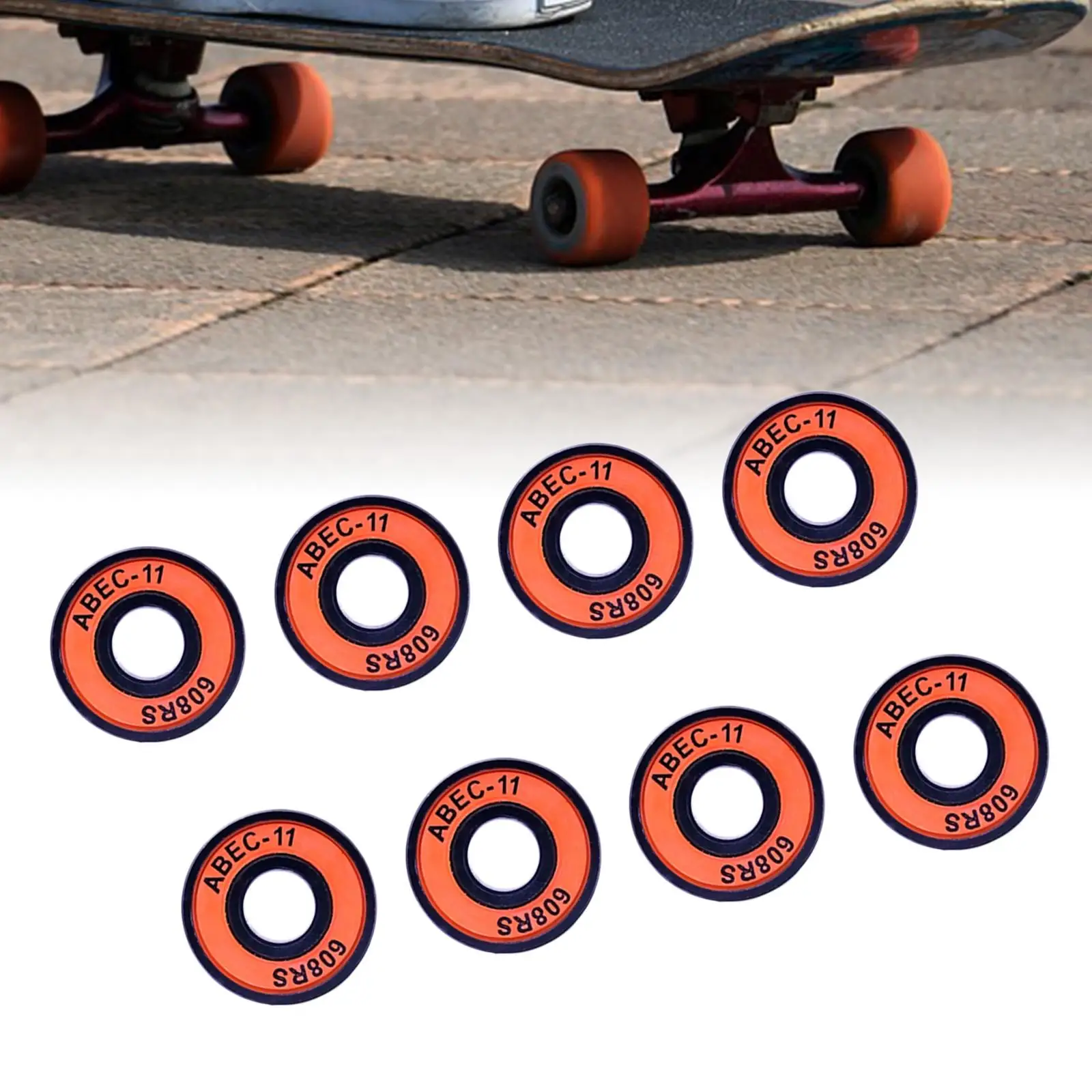 8x ABEC-11 608 RS Inline Roller Skate Wheel Bearing Anti-rust Skateboard Sealed Shaft | Спорт и развлечения