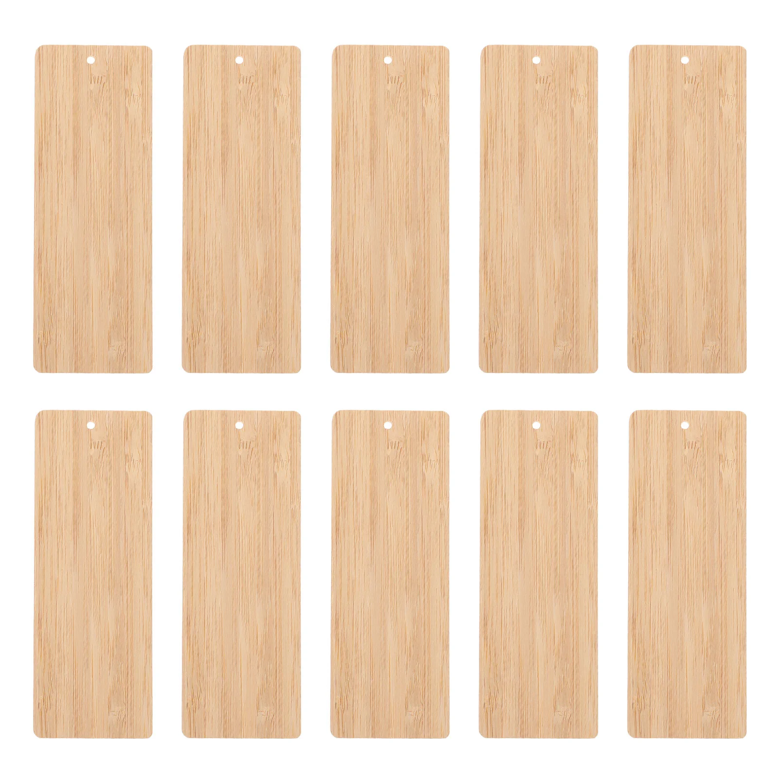 

10 Pcs DIY Bamboo Wood Bookmark Blank Decoration Marks Kids Bulk Craft Tag Wooden