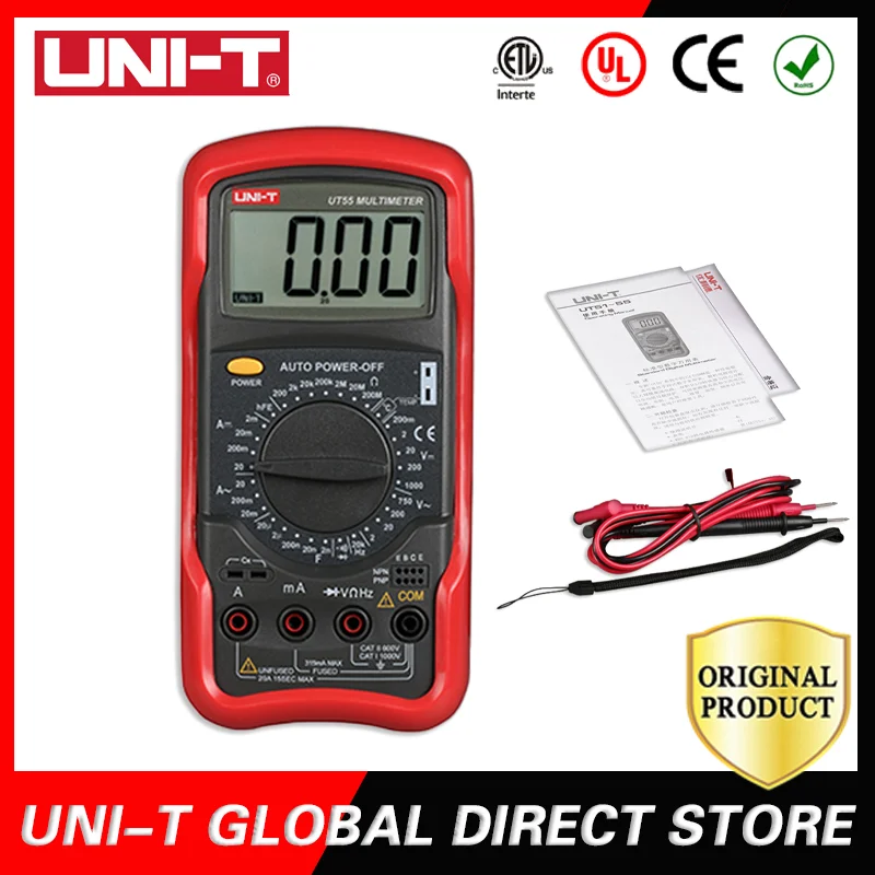

UNI-T True RMS Digital Multimeter Voltage current Ohm meter Electrical Meter / LCD display multimeter UT51/UT52/UT53/UT55/UT56