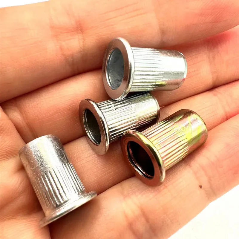 10/20pcs M3 M4 M5 M6 M8 304 Stainless Steel Carbon Aluminum Flat Head Blind Rivet Nut Insert Rivnut Nutsert for Screw Bolt - купить по