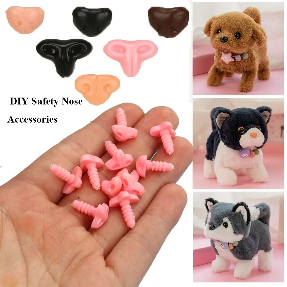 Фото 10 шт. пластиковые треугольные носы DIY Aniamls нос аксессуары ручной работы куклы безопасные носы куклы игрушечные пуговицы медведя 7 мм/13 мм/10 мм №1