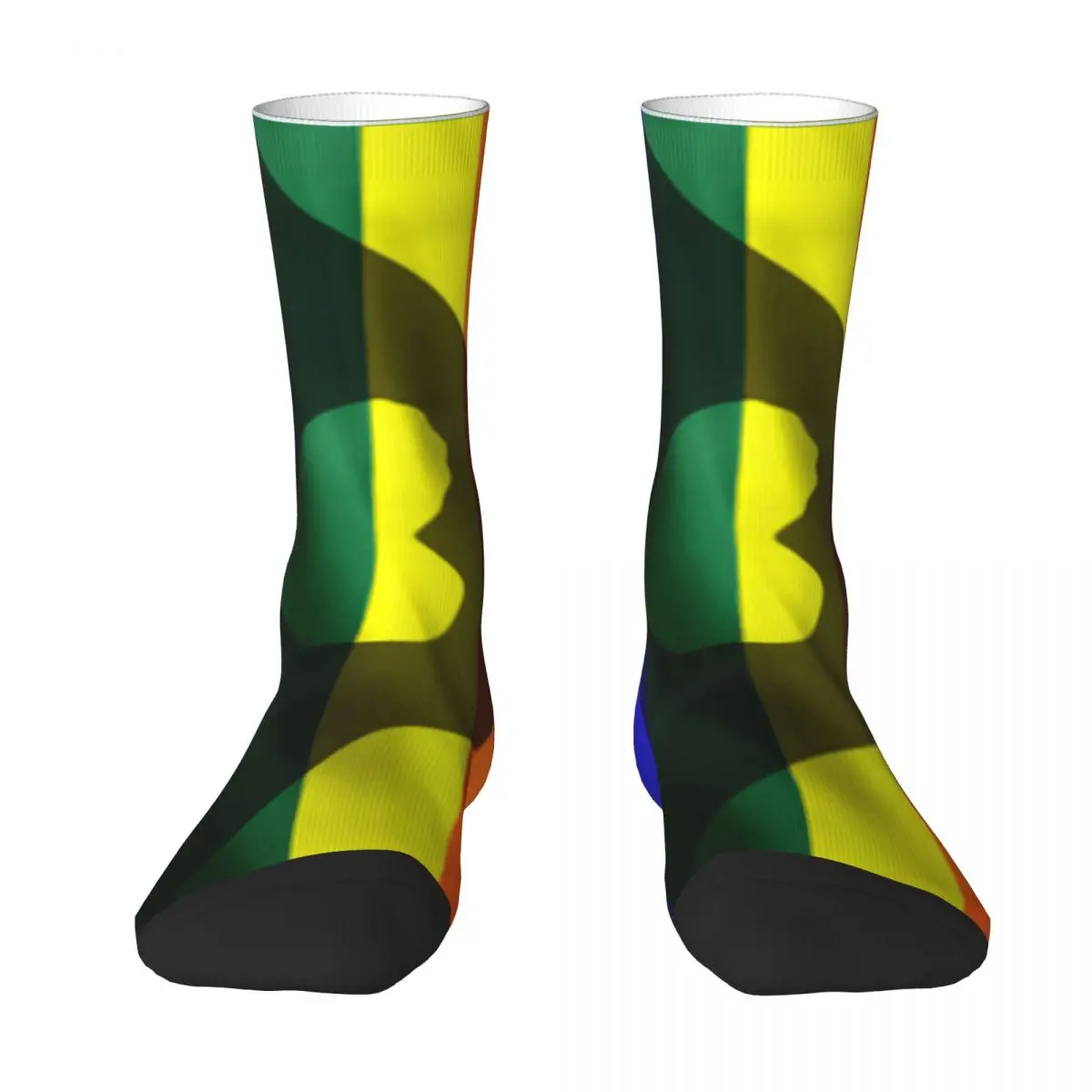 

LGBT Gay Pride Flag Gay Pride American Fla Gay Bear Paw Pride Stocking Graphic Contrast color Infantry pack Geeky Elastic Socks