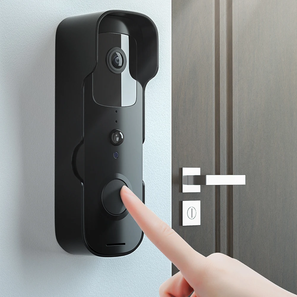 

1080P Night Vision Video Doorbell Camera Recording Two Way Talk USB Battery Powered Wireless ABS With Chime Peephole Anti Theft