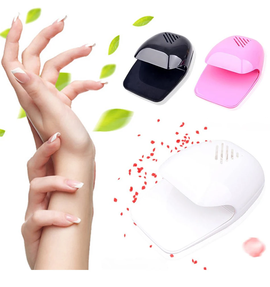 

Mini Nail Art Fan Dryer Small Fan Drying Machine for Gel Varnish Home Portable Polish Curing Machines Apparatus No Black Hand