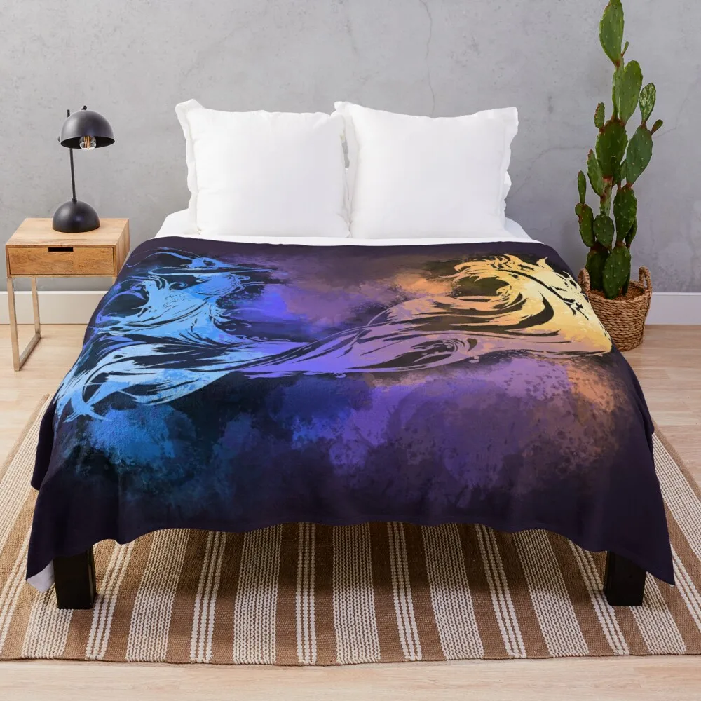 

Final Fantasy X logo Throw Blanket throw blanket