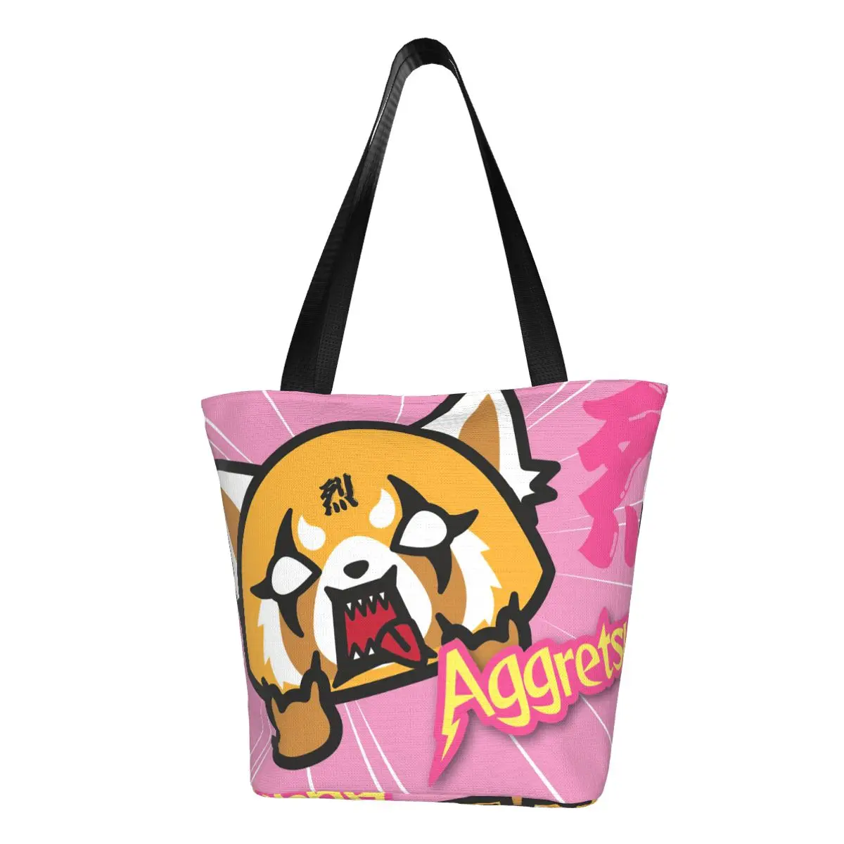 Aggretsuko Shopping Bag Aesthetic Cloth Outdoor Handbag Female Fashion Bags