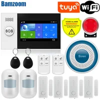 Tuya WIIFI GSM Home Burglar Security Wireless Wire Alarm System Motion Detector APP Control Fire Smoke Detector
