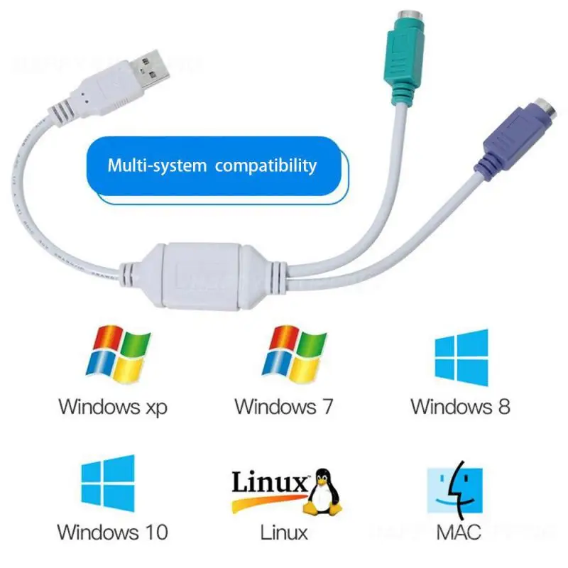 

Usb Male To Female Cable Fast Transmission Speed Plug And Play Strong Compatibility Multi-system Compatible Ps2 Adapter Cable