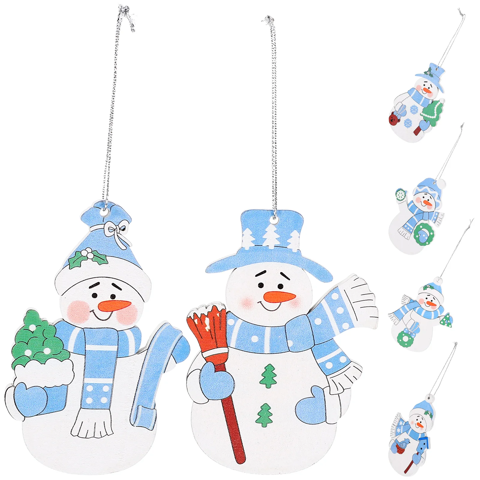 

6 Pcs Xmas Supplies Wooden Christmas Decorations Pendants Tree Hanging Decors Party Ornament Ornaments