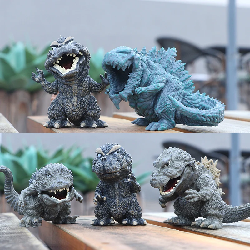 

2023 Godzilla Version Q Godzilla：King of the Monsters Lovable Dinosaur Monster Ornaments Accessories Collection Gift