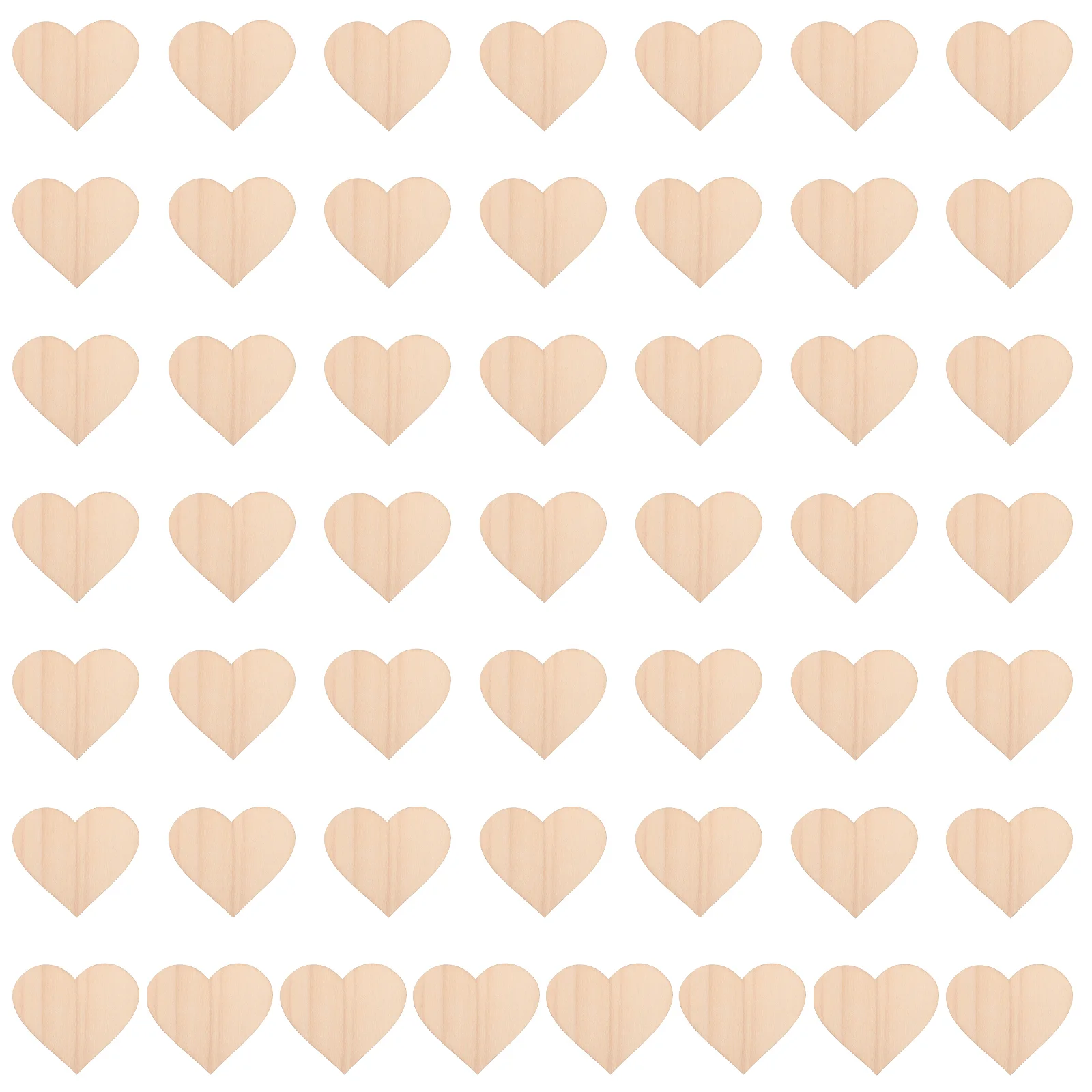 

50pcs Wedding Diy Chip Heart Ornaments Unfinished Heart Cutouts Diy Craft Chips Craft Piece