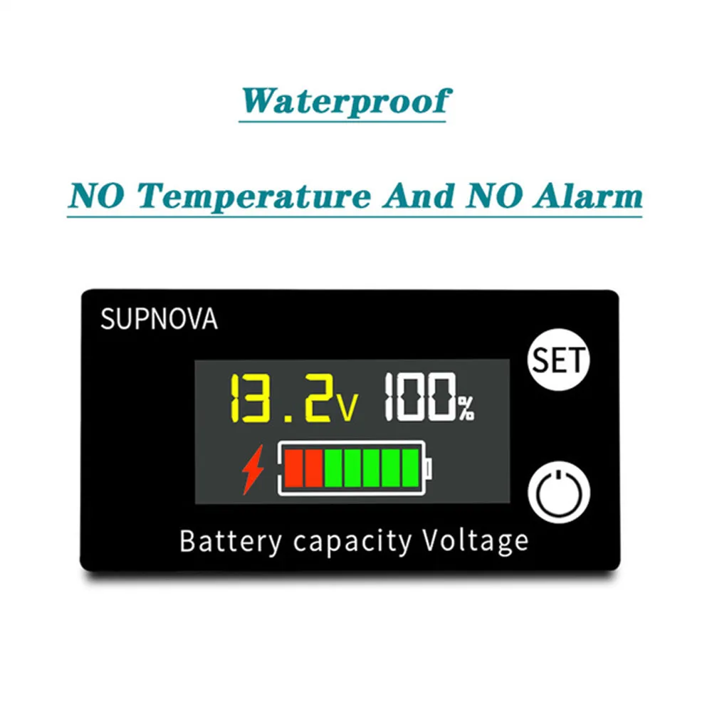 DC Battery Voltmeter DC 8V-100V Capacity Indicator Power Meter Lithium LiFePO4 lead-acid cell 12V 24V 48V for 6133A LCD Battery