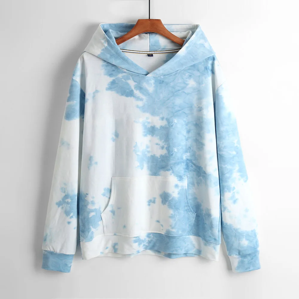 

Hoodies Man Tie-dye Print Sweatshirts Streetwear Women Casual Fashion Pullover Teenager Hooded Tops