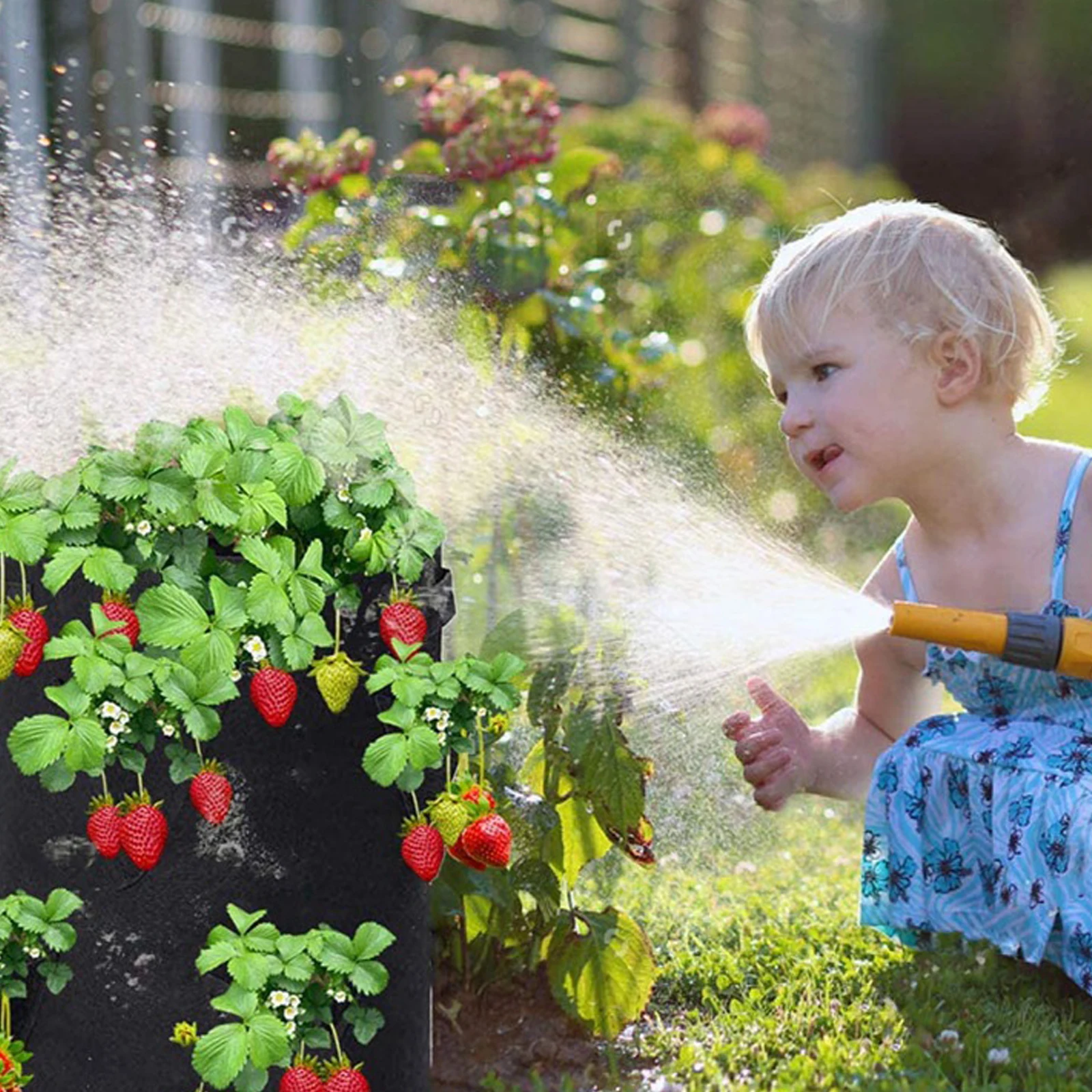

5/10 Gallon Strawberry Grow Bag Felt Planting Flower Pot Vegetable Growing Pots Fabric Living Planter SeedlingBreeding Bag