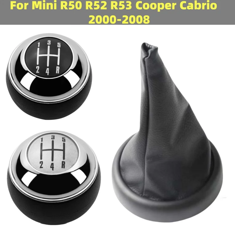 Фото Для BMW Mini Cooper R50 R52 R53 2001-2008 Ручка переключения передач Ручка переключения передач Воротник ручного тормоза Чехол багажника №1