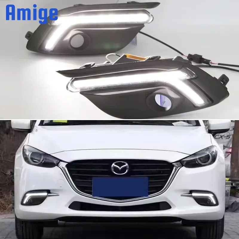 Автомобильные светодиодные дневные ходовые огни для Mazda 3 2017 2018 украшение Axela