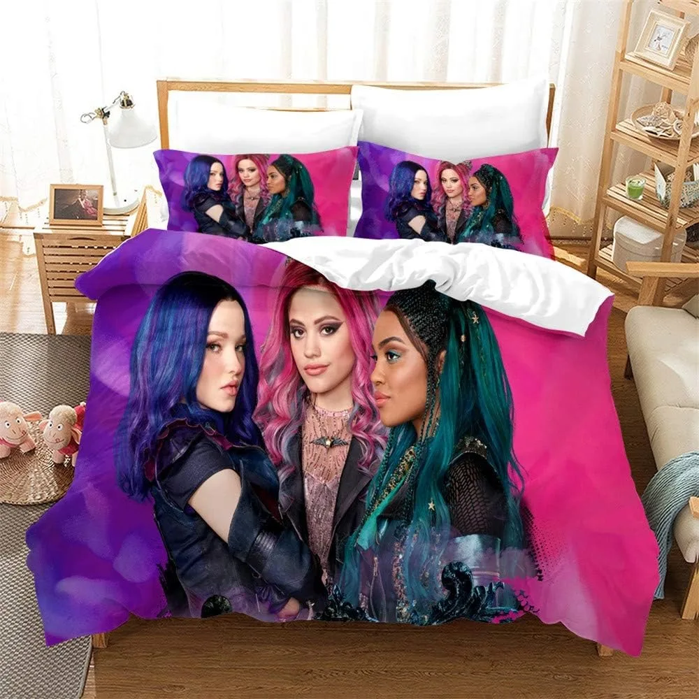 Комплект постельного белья 3 потока домашний текстиль с 3D принтом постельное