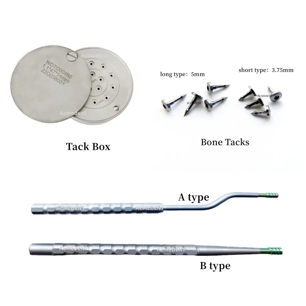 Dental Bone Tack Pins Membrane Fixation Applicator GBR Hole Guide Dispenser