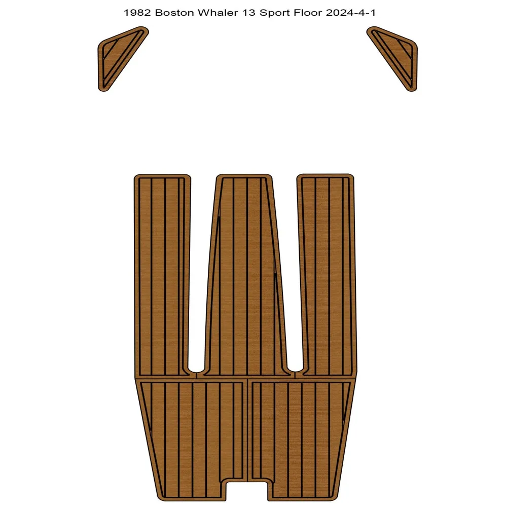 стр 1982 года Boston Whaler 13 Sport Mat Boat EVA Foam Teak Podkładka podłogowa SeaDek MarineMat Gatorstep Style Samoprzylepna