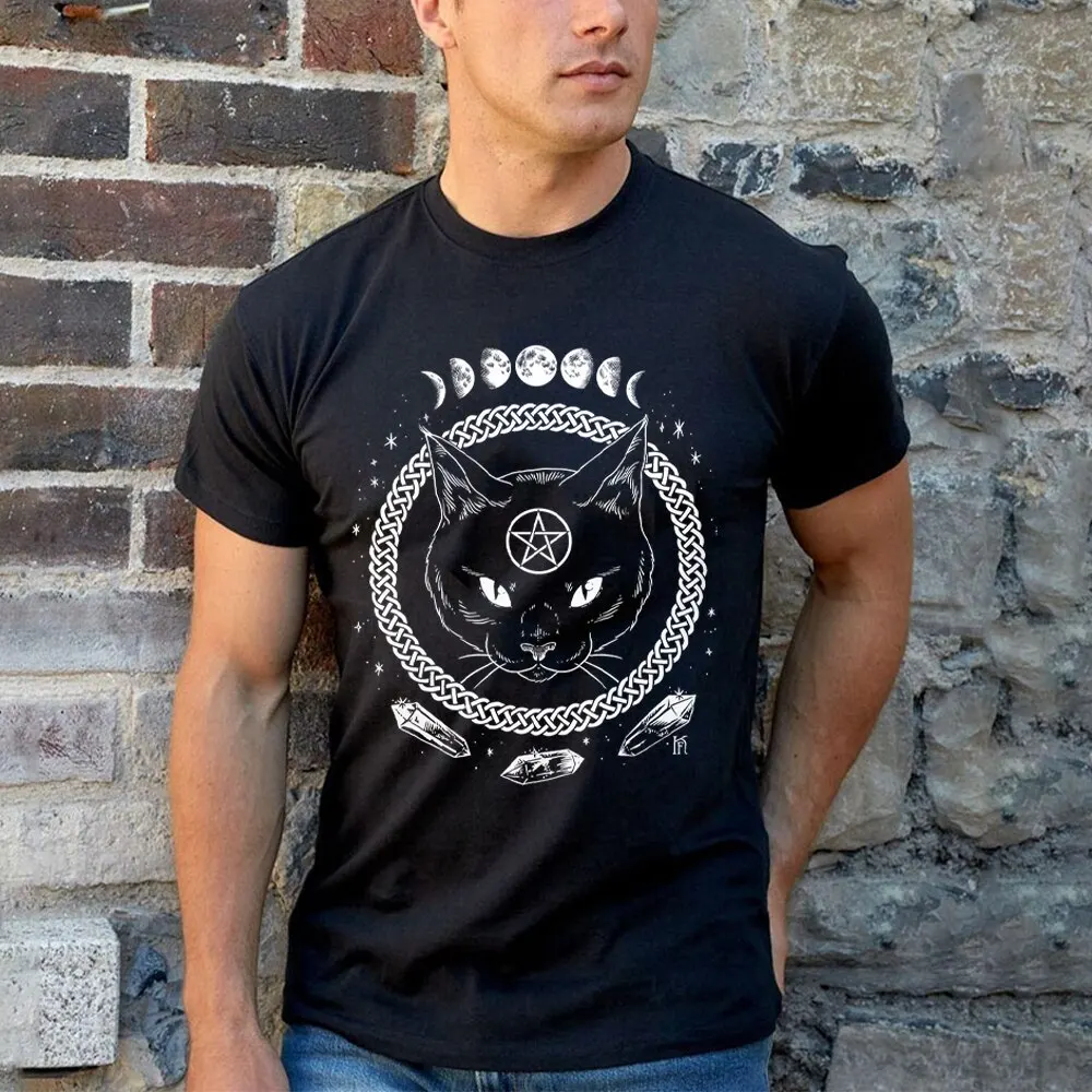 

Hoico Tape Cat Cute Pet Culture Funny Couple Loose T-Shirt New Cat Men 3D Print Short Sleeve