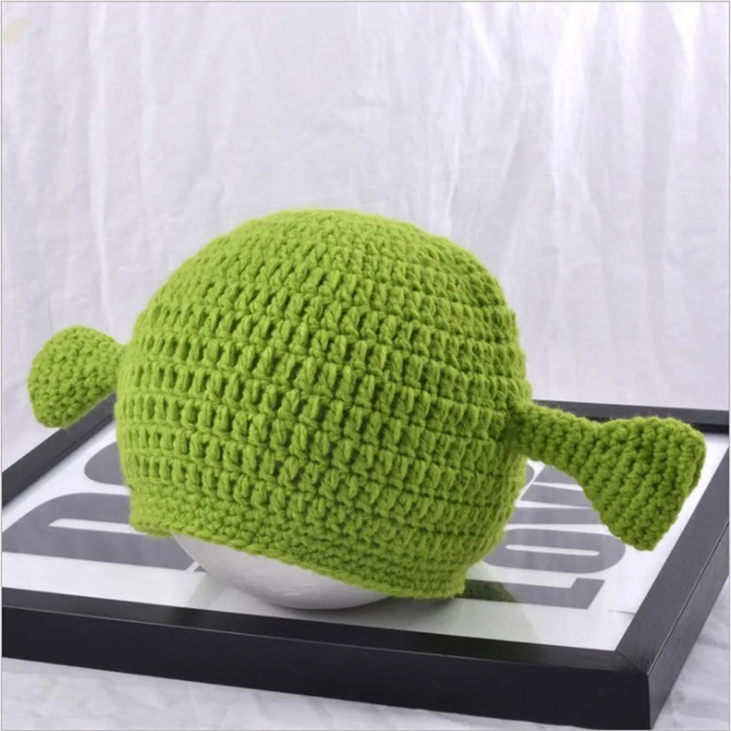 Unisex Balaclava Monster Shrek Hat Wool Winter Knitted Hats Green Party Funny Beanie Skullies Cap for Women Men Pure Handmade 3 Unisex Balaclava Monster Shrek Hat Wool Winter Knitted Hats Green Party Funny Beanie Skullies Cap for Women Men Pure Handmade 3