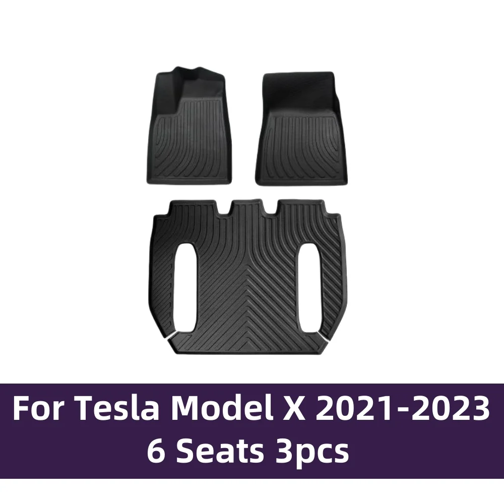 

Коврики для пола Tesla Model X 2020-2023, для любой погоды, полный комплект, защитные коврики для пола, подкладка, аксессуары для интерьера, левый руль