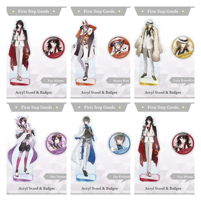 

15CM Hot Anime Nijisanji Rainbow Society Vtuber Figures LUCA MYSTA Vox SHU IKE Cosplay Acrylic Stand Model Fans Xmas Gift Toys