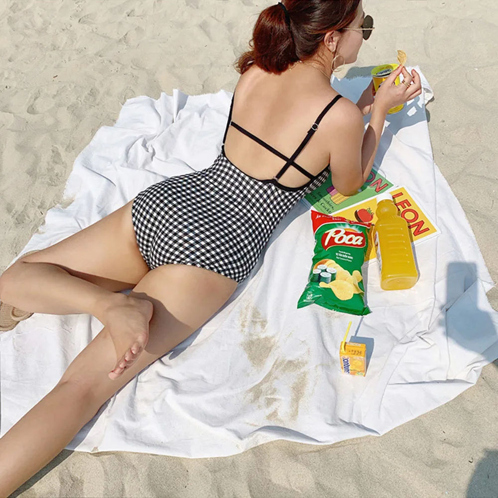 Монокини женское Спортивное с эффектом пуш-ап и высокой посадкой |