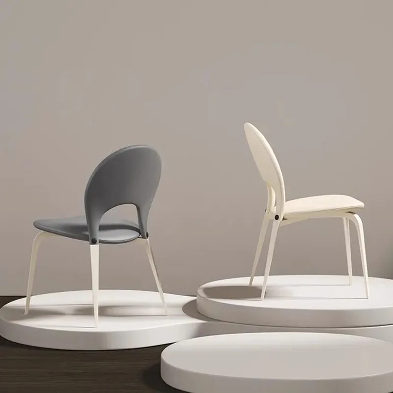 

Современный обеденный стул в скандинавском стиле, Кожаный минималистичный Длинный дизайнерский стол для ожидания, туалетный столик, мебель для обеда