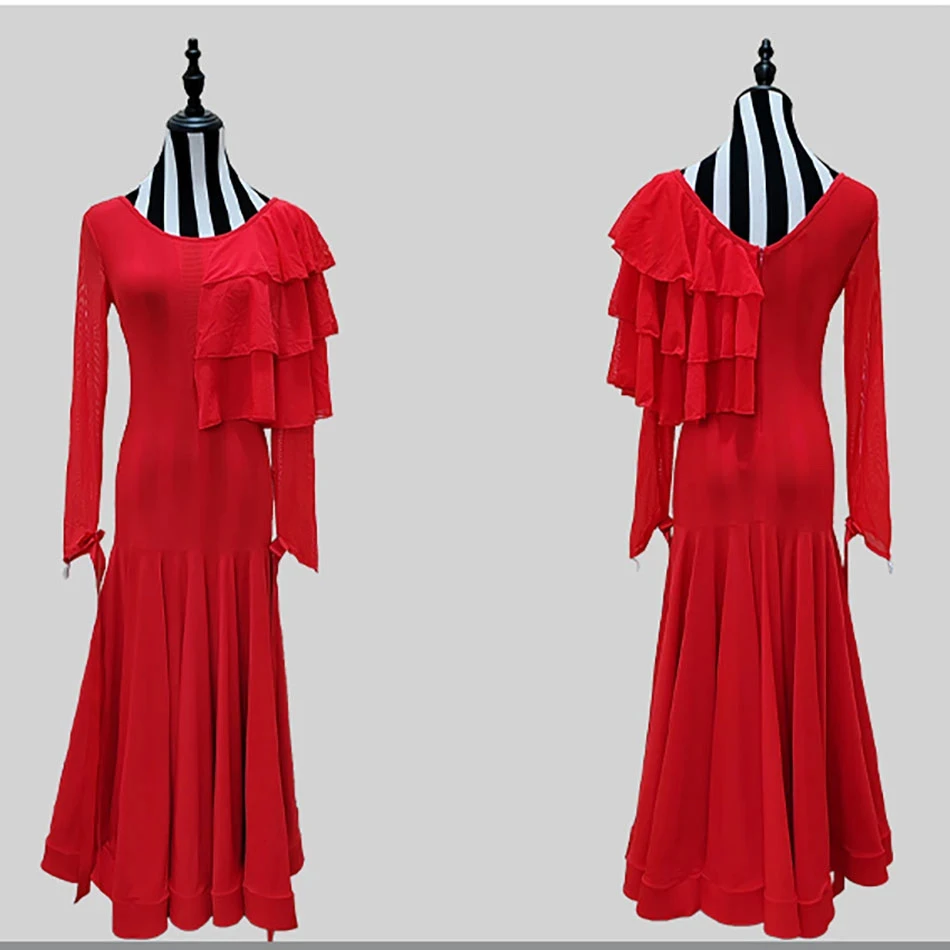 Женское платье для бальных танцев Lotus Design сценическое вальса и Танго одежда