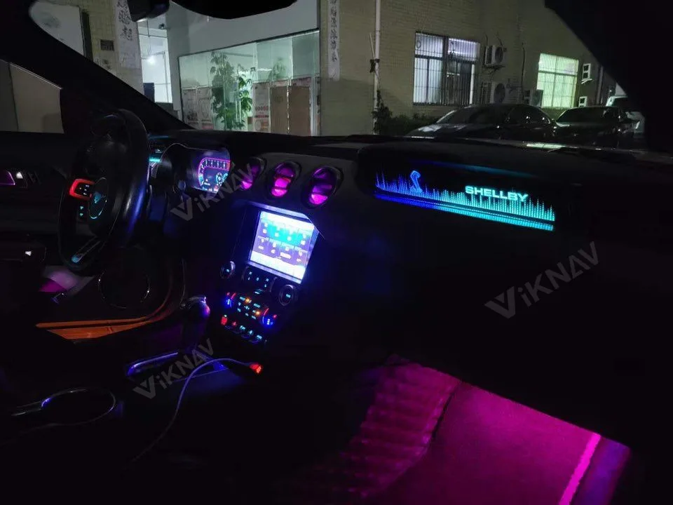 Copilot дисплей атмосферная лампа из углеродного волокна окружасветильник для Ford