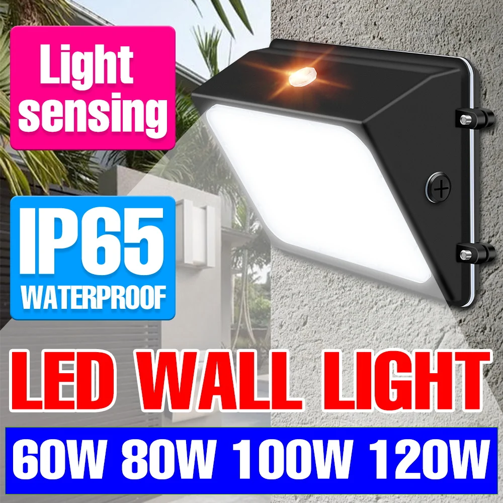 220V LED Garden Lights Outdoor Floodlight IP65 Waterproof LED Wall Lights For Landscape Lighting 60W 80W 100W 120W Street Lamp